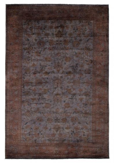 Overdyed  Transitional Grey Area rug 5x8 Pakistani Hand-knotted 392284