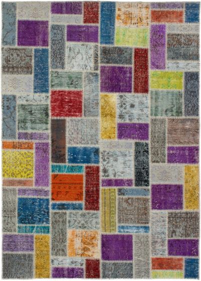 Bohemian  Transitional Multi Area rug 5x8 Turkish Hand-knotted 289686