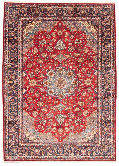 Bordered  Traditional Red Area rug 9x12 Persian Hand-knotted 324771