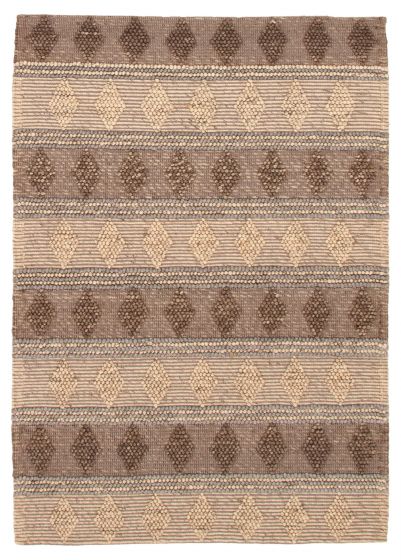 Braided  Transitional Ivory Area rug 4x6 Indian Braided Weave 350048
