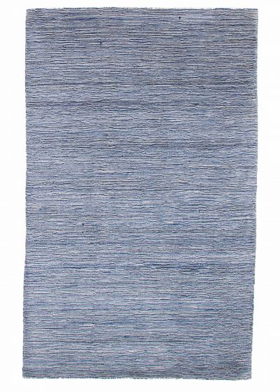 Gabbeh  Tribal Blue Area rug 5x8 Indian Hand Loomed 350232
