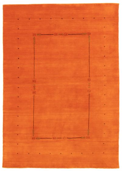 Gabbeh  Tribal Orange Area rug 5x8 Indian Hand Loomed 364516