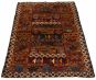 Afghan Rare War 3'10" x 6'7" Hand-knotted Wool Rug 