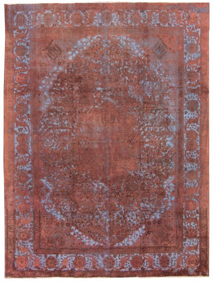 Bordered  Transitional Brown Area rug 9x12 Turkish Hand-knotted 332364