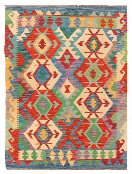 Flat-weaves & Kilims  Geometric Multi Area rug 3x5 Turkish Flat-Weave 388357