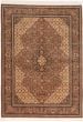 Traditional Brown Area rug 6x9 Persian Hand-knotted 202755