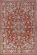 Traditional Orange Area rug 4x6 Indian Hand-knotted 222019