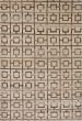 Transitional Ivory Area rug 5x8 Indian Hand-knotted 222072