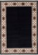 Transitional Black Area rug 5x8 Pakistani Hand-knotted 230711