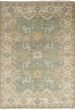 Floral  Traditional Green Area rug 5x8 Indian Hand-knotted 247117