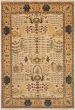 Bordered  Traditional Ivory Area rug 5x8 Pakistani Hand-knotted 268362