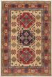 Bordered  Traditional Ivory Area rug 3x5 Afghan Hand-knotted 269319