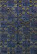 Casual  Contemporary Blue Area rug 5x8 Indian Hand-knotted 272001