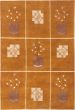 Carved  Transitional Brown Area rug 5x8 Nepal Hand-knotted 281573