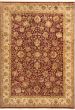 Bordered  Traditional Red Area rug 6x9 Indian Hand-knotted 281723