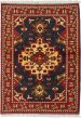 Bordered  Traditional Blue Area rug 3x5 Afghan Hand-knotted 282058