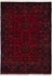 Bordered  Tribal Red Area rug 3x5 Afghan Hand-knotted 282512