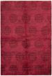Casual  Transitional Red Area rug 5x8 Indian Hand-knotted 286734