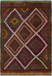 Flat-weaves & Kilims  Geometric Red Area rug 5x8 Turkish Flat-weave 291692