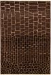 Moroccan  Transitional Brown Area rug 5x8 Indian Hand-knotted 294405