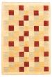 Bordered  Tribal Ivory Area rug 6x9 Pakistani Hand-knotted 318026