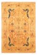 Bordered  Traditional Brown Area rug 5x8 Pakistani Hand-knotted 318192