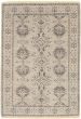 Bordered  Traditional Grey Area rug 5x8 Indian Hand-knotted 326132