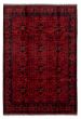 Bordered  Tribal Red Area rug 5x8 Afghan Hand-knotted 327880
