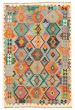 Bordered  Geometric Multi Area rug 6x9 Turkish Flat-weave 329471