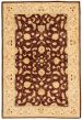 Bordered  Traditional Brown Area rug 5x8 Afghan Hand-knotted 331623