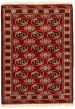 Bordered  Tribal Red Area rug 3x5 Turkmenistan Hand-knotted 332272
