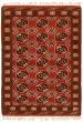 Bordered  Tribal Brown Area rug 3x5 Turkmenistan Hand-knotted 332468