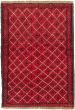 Bordered  Tribal Red Area rug 3x5 Afghan Hand-knotted 332932