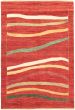 Casual  Transitional Red Area rug 5x8 Pakistani Hand-knotted 335239