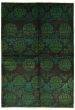 Casual  Transitional Green Area rug 5x8 Pakistani Hand-knotted 338105