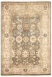 Bordered  Traditional Grey Area rug Unique Indian Hand-knotted 340530