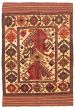 Bordered  Tribal Ivory Area rug 3x5 Afghan Hand-knotted 342749