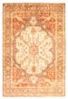 Bordered  Traditional Brown Area rug 9x12 Indian Hand-knotted 344300