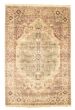 Bordered  Traditional Yellow Area rug 5x8 Indian Hand-knotted 344315