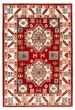 Bordered  Traditional Red Area rug 6x9 Indian Hand-knotted 346136