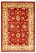 Bordered  Traditional Red Area rug 5x8 Afghan Hand-knotted 346221