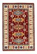 Bordered  Traditional Red Area rug 5x8 Indian Hand-knotted 347410
