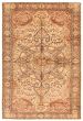 Bordered  Traditional Ivory Area rug 6x9 Turkish Hand-knotted 347729