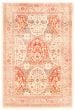 Bordered  Traditional Ivory Area rug 5x8 Turkish Hand-knotted 347765