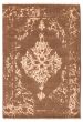 Transitional Brown Area rug 4x6 Indian Hand-knotted 350308