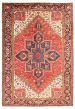 Bordered  Traditional Red Area rug 6x9 Persian Hand-knotted 351549