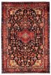 Bordered  Traditional Blue Area rug 4x6 Persian Hand-knotted 353041
