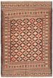 Bordered  Tribal Ivory Area rug 3x5 Afghan Flat-weave 356400