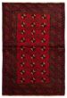 Bordered  Tribal Red Area rug 3x5 Afghan Hand-knotted 357090