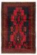 Bordered  Tribal Red Area rug 3x5 Afghan Hand-knotted 357510
